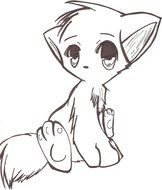 cute anime kitten drawing