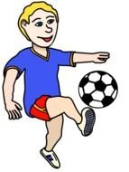 painted boy playing football