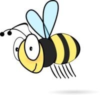Black And White Bee Clip Art N9