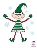 Little Green Christmas Elf Scrapbooking Free Download