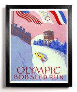 Bobsled Clipart Olympic 1930s