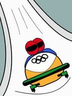 drawing of bobsled