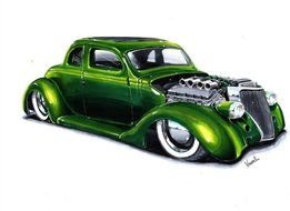 toy green 1947 Chevrolet Truck