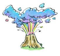Erupting Volcano Clip Art N8