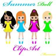 Cute Doll Clip Art