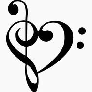 Music Note And Treble Clef drawing