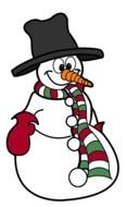 drawn cute snowman