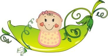 Baby Girl green drawing
