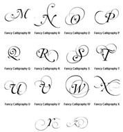 Fancy Calligraphy Letters A Z
