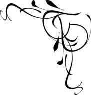 Swirl Corner Borders Clip Art N12