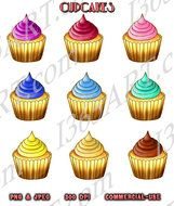 Cute CupcakesClip Art Cupcake Clipart Pastry For Scrapbooking