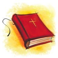 red Bible cover