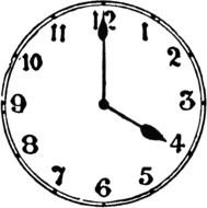 4 OâClock, simple clockface