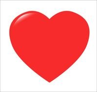 Red Heart white background