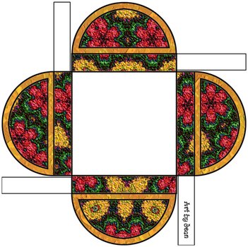BOXES Set A17 Gold Lava Pattern A Collection Of Crafty Clipart
