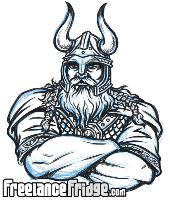 Viking Helmet Drawing