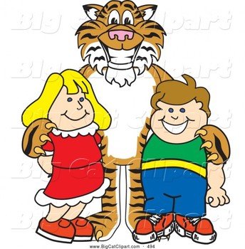 High School Students Clipart Hd Big Cat Cartoon Vector Of A