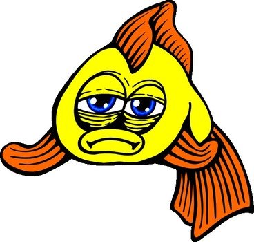 Golden Fish Comic Clip Art
