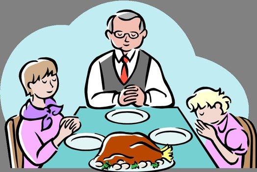 Prayer Before Meals Clip Art