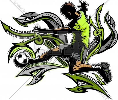 Soccer Player Kicking Ball N3
