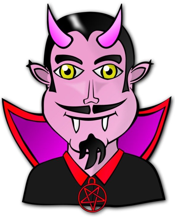 Vampire Cartoon Face Clip Art