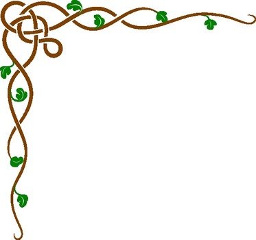 Roses Corner Border Clip Art N3