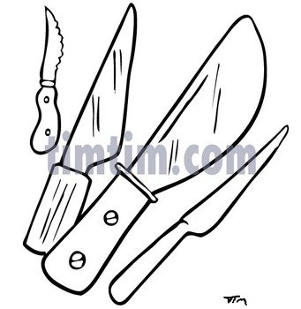 Knife Line Drawing