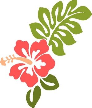 Coral Hibiscus Clip Art