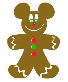 Mickey Mouse Gingerbread Man Clip Art