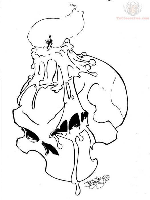 Candle Skull Tattoo Designs