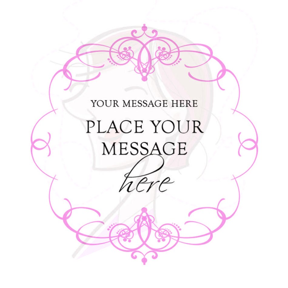Pink Swirl Border Clip Art N7