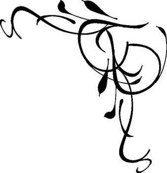 Swirl Corner Borders Clip Art N12