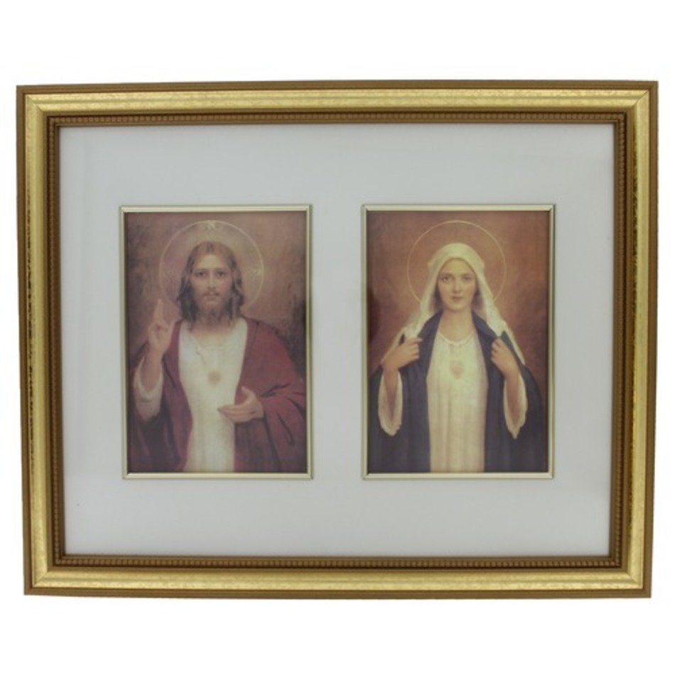 Sacred And Immaculate Heart Mary Jesus