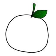 Black And White apple drawing