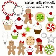 Christmas Cookie Party Clip Art
