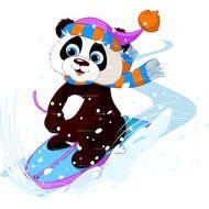 Panda Bear Clip Art Winter