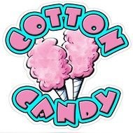 Clip art of Cartoon Cotton Candy