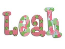 Pink Camo Letters