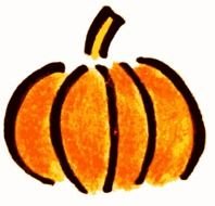 orange pumpkin as a drawing
