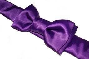 photo of purple ribbon with bow