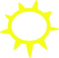 Weather Symbol sun drawing
