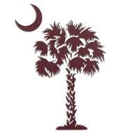 South Carolina Palmetto Tree And Moon drawing