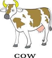 Cow Vector Clip Art N2