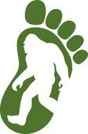 Bigfoot silhouette in Footprint