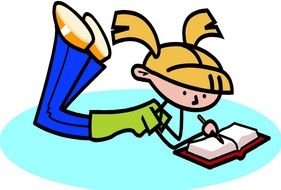 Cartoon Writing Book drawing