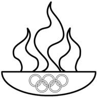 olympic fire as a graphic illustration