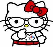 figure kitty in glasses