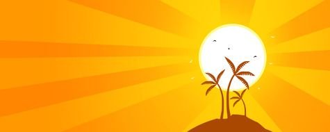 Clip art of orange Summer background