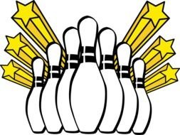 Bowling star Clip Art drawing