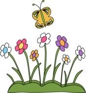 Butterfly Flower Clip Art N12